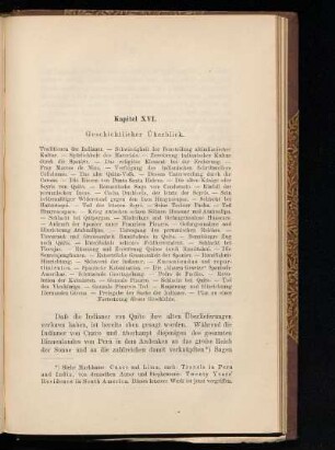 Kapitel XVI. - Geschichtlicher Überblick.