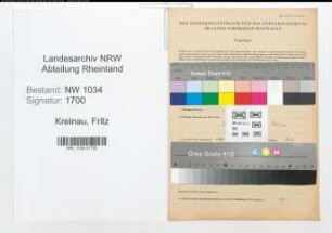 Entnazifizierung Fritz Kreinau , geb. 06.11.1912 (Stabsfeldwebel)
