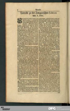 Vorrede zu der Torgauischen Edition von A.1601.