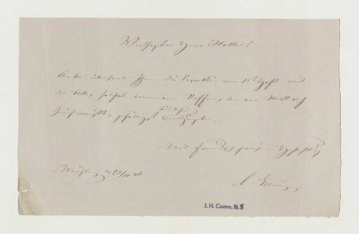 Brief von Carl Etlinger an Joseph Heller