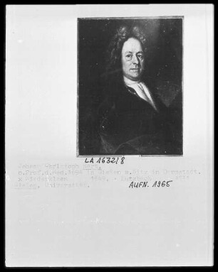 Bildnis des Giessener Universitätsprofessors Johann Christoph Hert