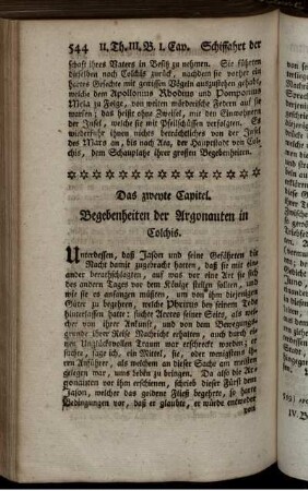 Das zweyte Capitel. Begebenheiten der Argonauten in Colchis