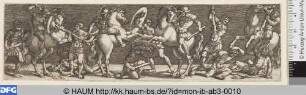 Kampf von Reitern und Fußsoldaten