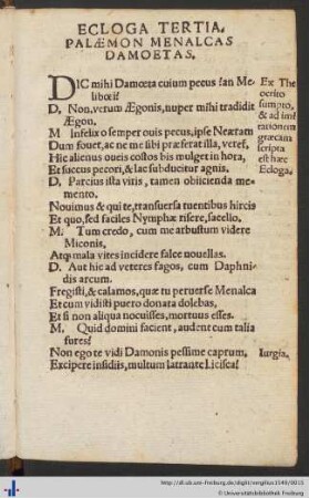 Ecloga Tertia: Palaemon