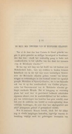 $ 11. De druk der inwoners van de Moluksche Eilanden