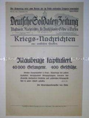 Sonderdruck der "Deutschen Soldaten-Zeitung" zur Einnahme von Maubeuge