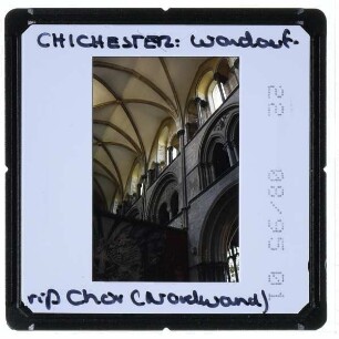 Chichester, Kathedrale : Wandaufriß Chor, Nordwand