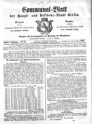 1861,53: No. 53, 29. Dezember 1861
