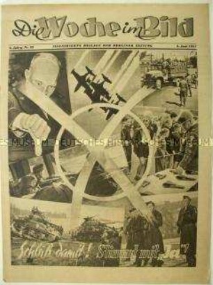 Illustrierte Beilage der "Berliner Zeitung" u.a. gegen die Wiederbewaffnung der Bundesrepublik