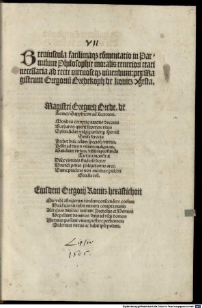 Breviuscula facillimaque commentatio in Parvulum Philosophiae moralis teneriori etati necessaria ad recte virtuosque vivendum