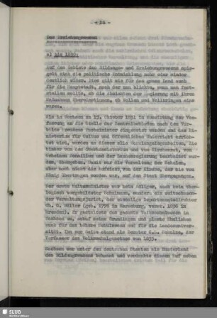 Das Erziehungswesen