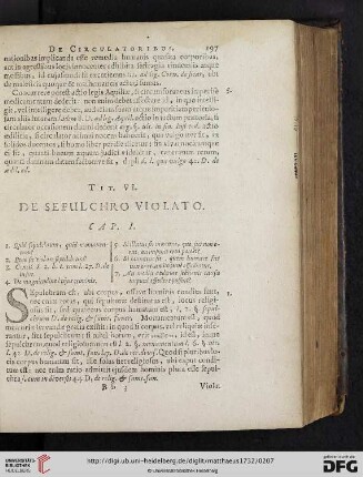 Tit. VI: De Sepulchro Violato