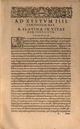 Historia de vitis ac gestis Pontificum Romanorum