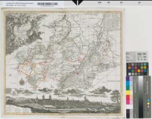 Naumburg-Zeitz, Bistum, Territorium: Episcopatus Numburgensis et Cizensis Delineatio geographica, adjectis praefecturis Portensi, Pegaviensi, Tautenburg. et finitimis. cura Matth. Seutteri, Geogr. Caes. Aug. Vindel. Cum Privileg. S. Reg. Polon. et Elect. Saxon. / Tob. Conr. Lotter sculps.