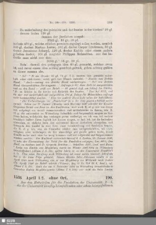 190. 1536, April 1/2. ohne Ort