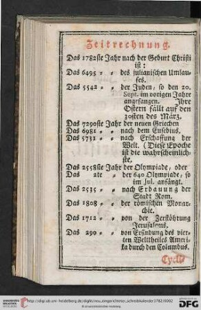 Zeitrechnung