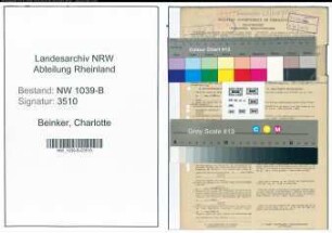 Entnazifizierung Charlotte Beinker , geb. 09.03.1914 (Lehrerin)