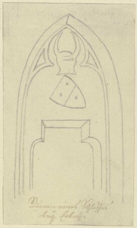 Wandvorlage oder -öffnung mit einem Wappen