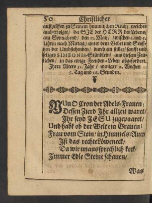 Nun O Cron der Adels-Frauen! ...