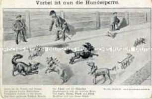 Postkarte zum Ende der "Hundesperre"