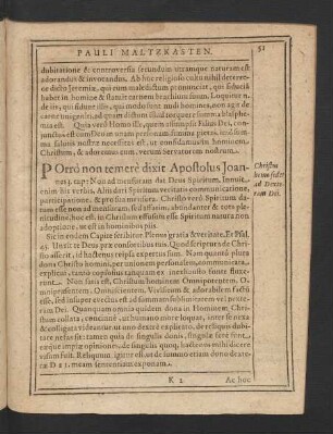Porro non temere dixit Apostolus Joannes ...