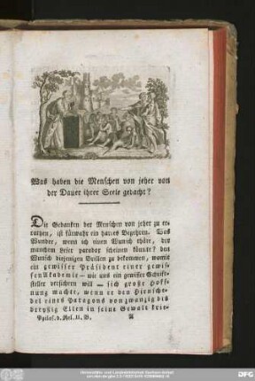 Was haben die Menschen von jeher von der Dauer ihrer Seele gedacht?
