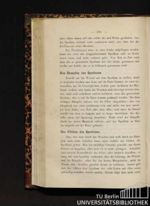 Das Dämpfen des Spodiums.