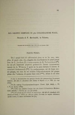 Sull gruppo semplice di 360 collineazioni piane.