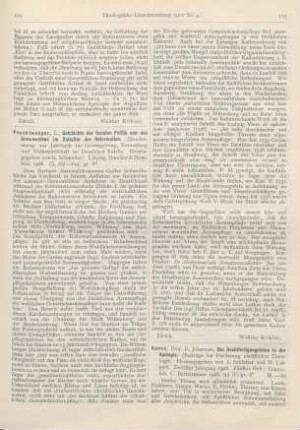 109-110 [Rezension] Feuchtwanger, L., Geschichte der sozialen Politik und des Armenwesens im Zeitalter der Reformation