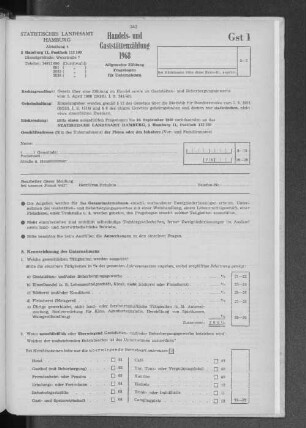 Gst 1 Fragebogen für Unternehmen