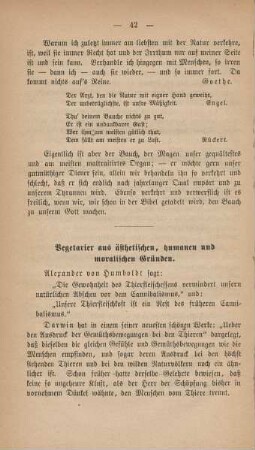 [IV.] Vegetarier aus ästhetischen, humanen und moralischen Gründen