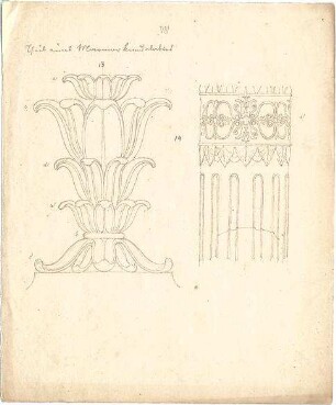 Neureuther, Gottfried von; Kapitell- und Ornamentstudien - Ornamente (Details)