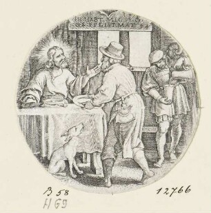 Speisung der Hungrigen, Blatt 1 der Folge "Werke der Barmherzigkeit"