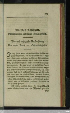 Zweyter Abschnitt. Beobachtungen aus meiner Privat-Praxis