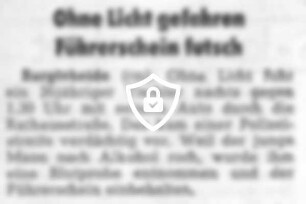 Ohne Licht gefahren - Führerschein futsch