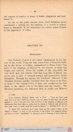 Chapter XV: Conclusion