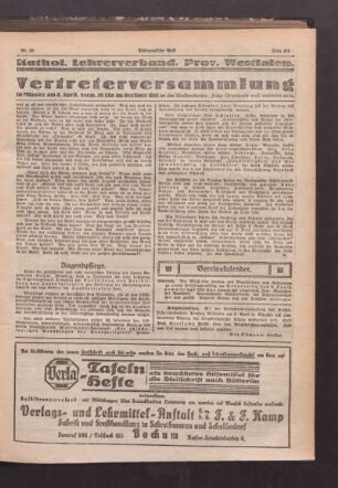 Jugendpflege : [Lehrerwarte]