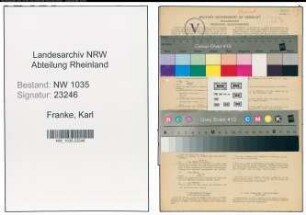 Entnazifizierung Karl Franke , geb. 05.07.1883 (Lampenmeister)