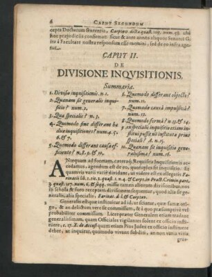 Caput II. De Divisione Inquisitionis