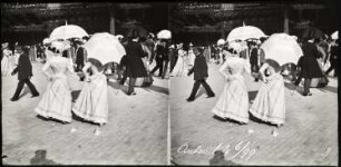 Paris. Pferderennbahn ("Hippodrome") von Auteuil. Besucher des Rennens