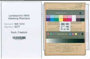 Entnazifizierung Friedrich Koch , geb. 30.07.1915 (Betriebsfuehrer)