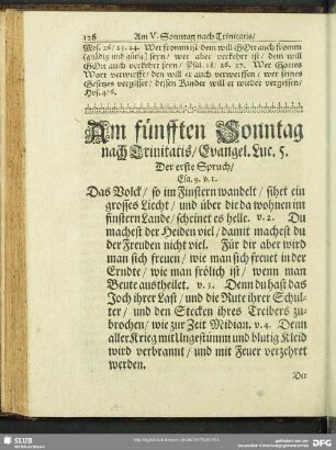Am fünfften Sonntag nach Trinitatis, Evangel. Luc. 5