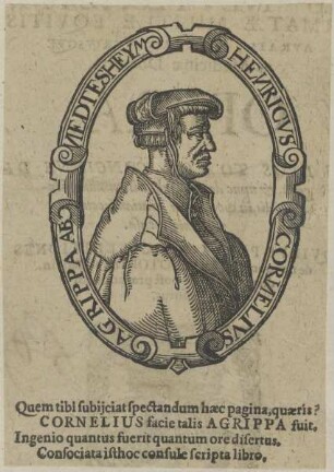 Bildnis des Henricus Cornelius Agrippa von Nedtesheym