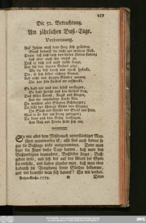 Die 52. Betrachtung. Am jährlichen Buß-Tage.