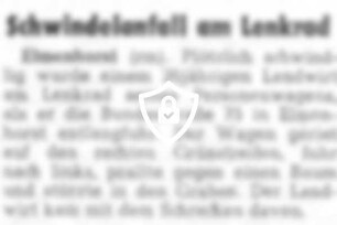 Schwindelanfall am Lenkrad