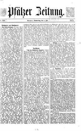 Pfälzer Zeitung. 1875, 7 - 12