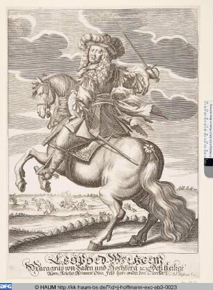 Leopold Wilhelm, Markgraf von Baden, zu Pferde
