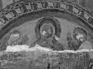 Thronende Madonna, flankiert von Erzengeln