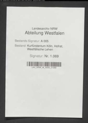 Revers für Rab Bernhard Ernst von Dalwigk über die Belehnung mit den Zehnten zu Hallenberg und Medelon