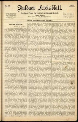 Ausgabe vom Mittwoch, den 12. Dezember 1877.